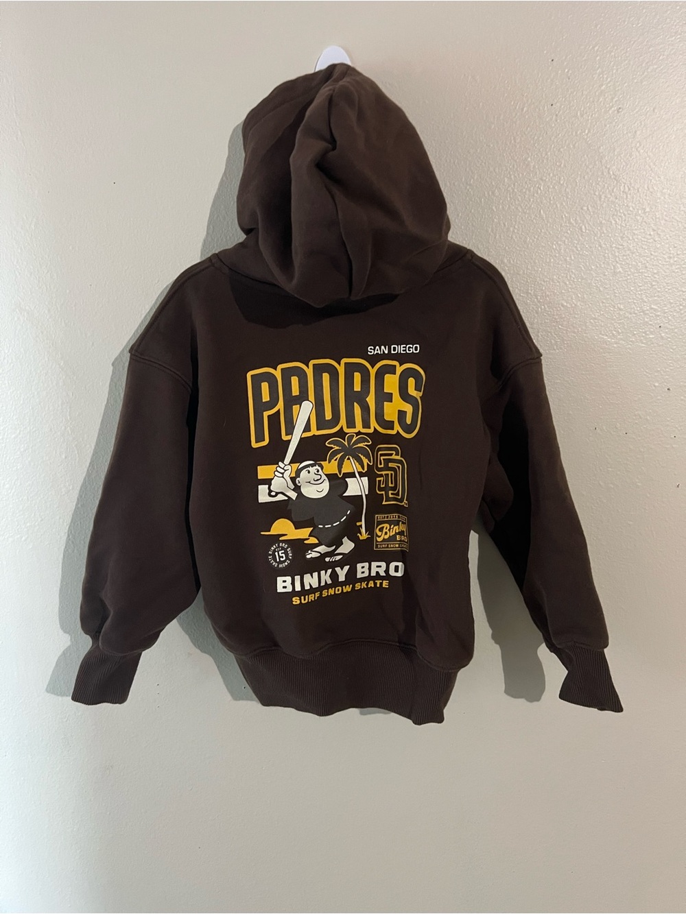 San Diego Padres Brown Graphic Kids Hoodie - Binky Bros